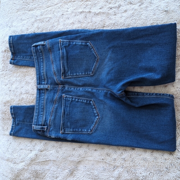 ASOS Distressed High Rise Long Inseam Skinny Blue Jeans Size 26 Inseam 32 Inches - Picture 6 of 6